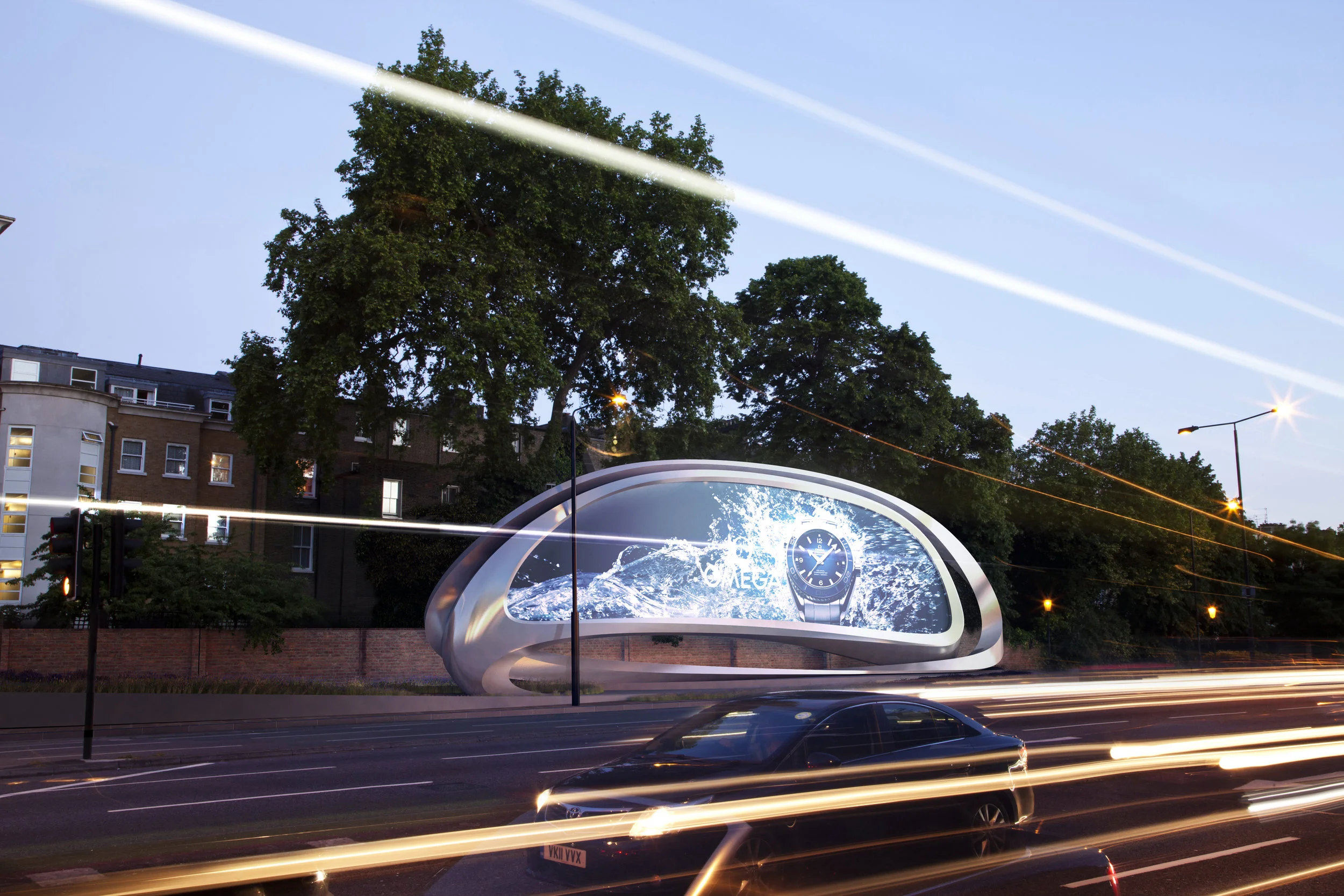 Advertising Board, London, Zaha Hadid Architects, JCDecaux.
