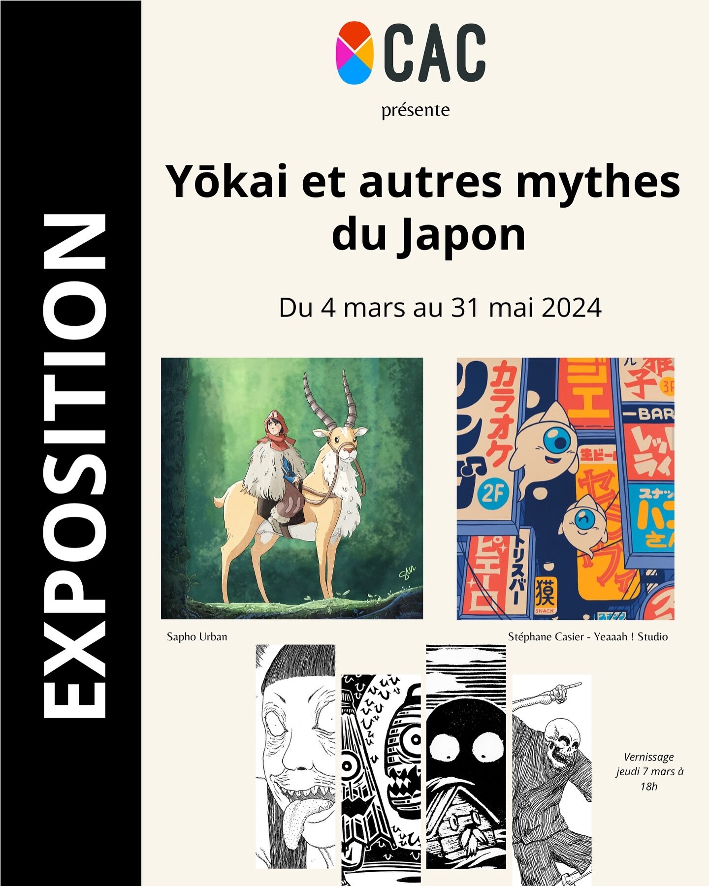 Mon travail est actuellement visible &agrave; l'Office Culturel d'Animation de Cenon ( @culturecenon_ocac ) au c&ocirc;t&eacute; de @taaaque , @sapho_urban et @taketdemont pour l'exposition &quot;Y&ocirc;kai et autres mythes du Japon&quot; 👹🏮
Je se