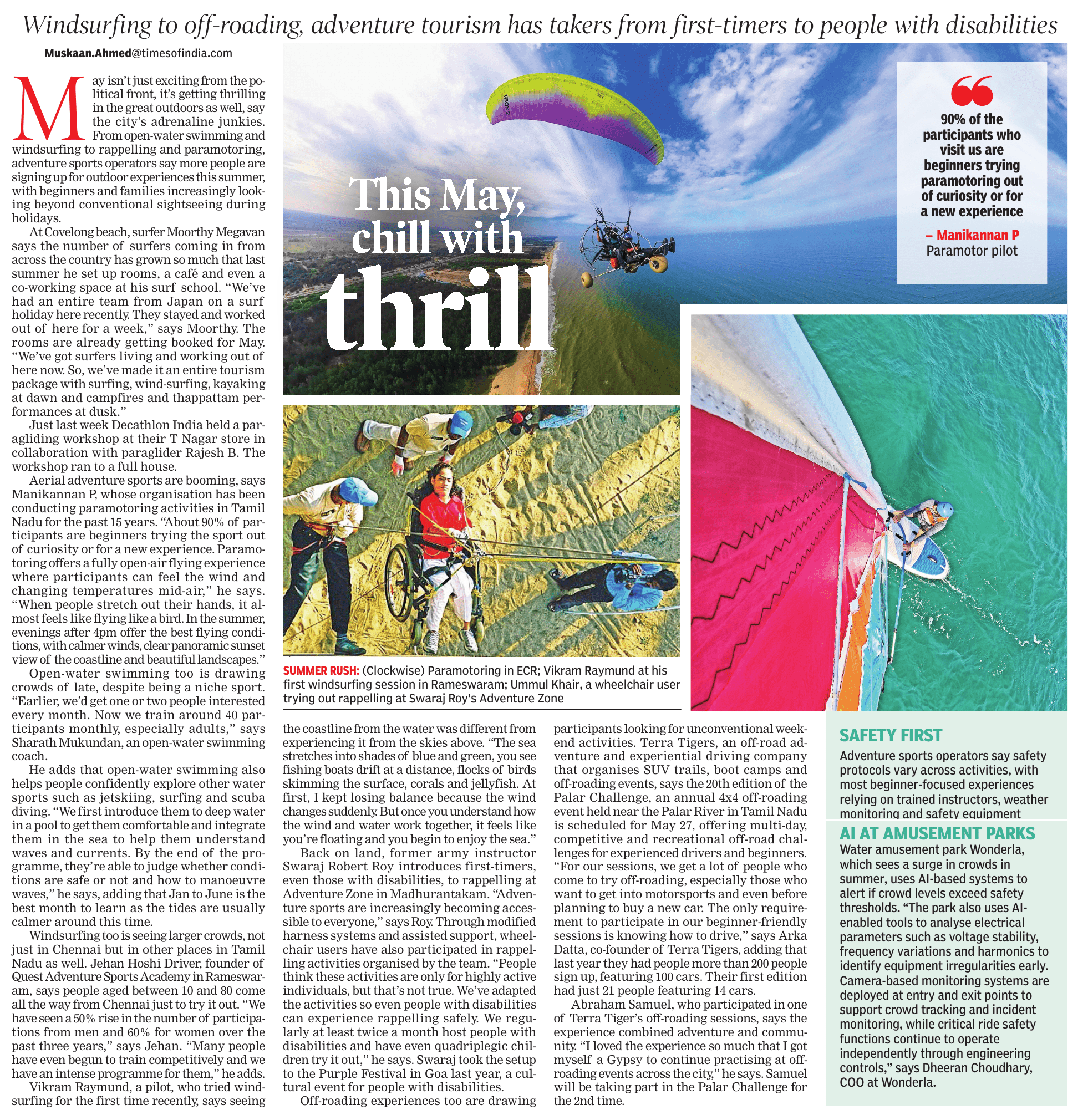 Chill with thrill - Windsurfing | Times of India