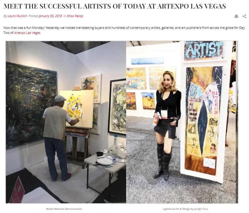 Jocelyn was featured as one of the 9 Hidden Gems at the ArtExpo Las Vegas show and recognized as one of the successful artists of today