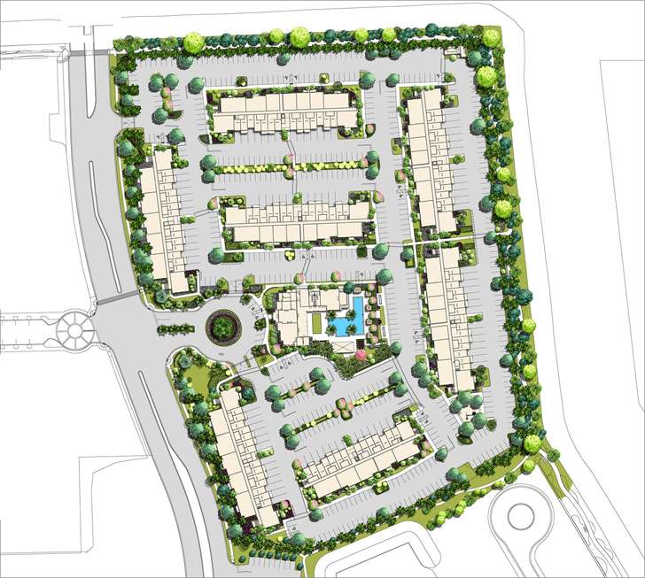 Site plan of apartments at Cortina. Photo handout: Ram Real Estate