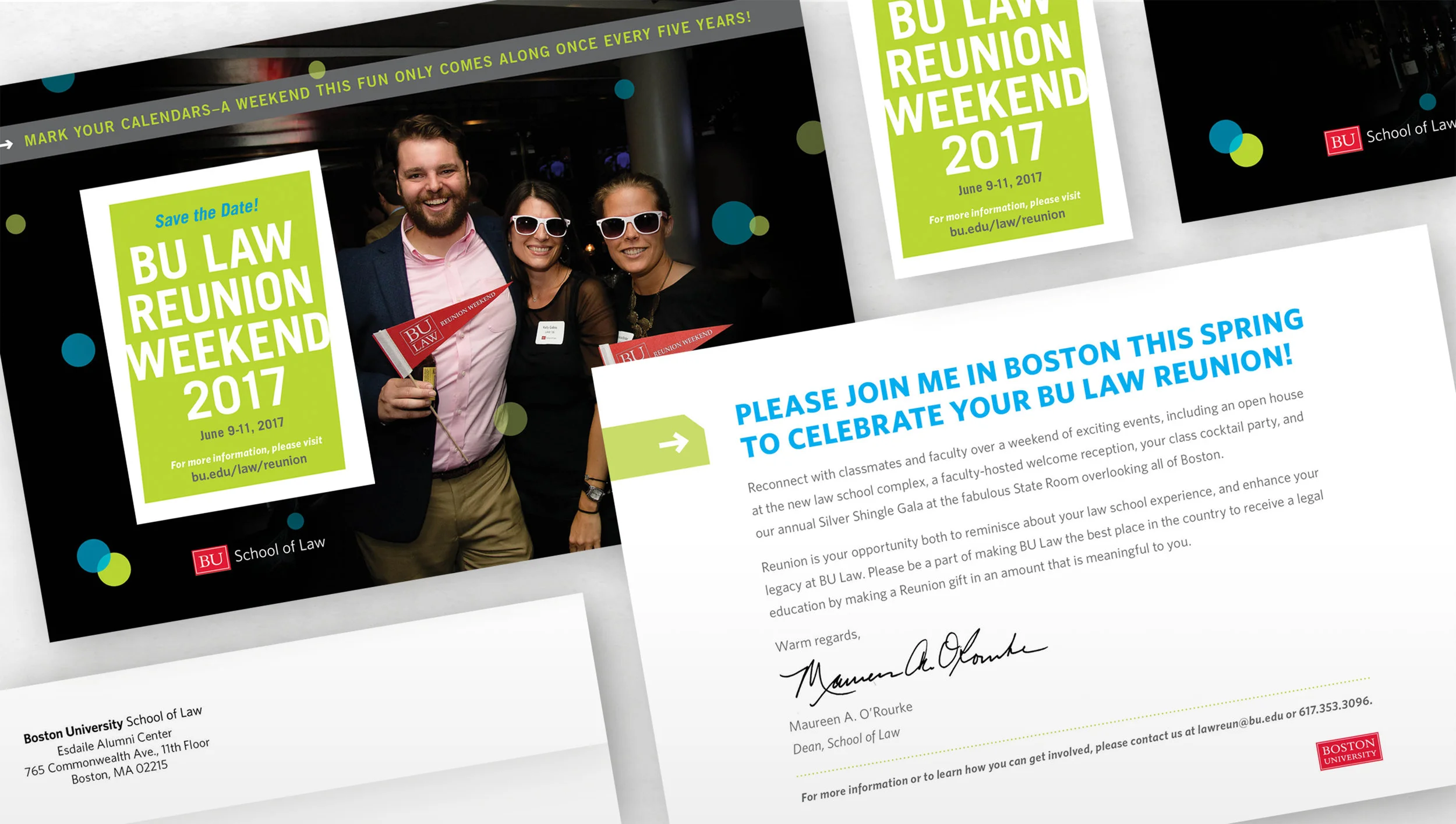 Kate Cunningham Design // BU LAW Reunion Materials // Collateral // Save the Date and Magnet.jpg