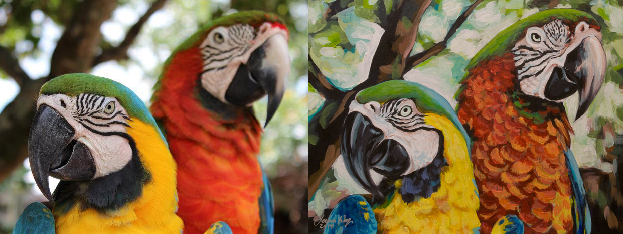 Macaw Pair, for Emily McDonald