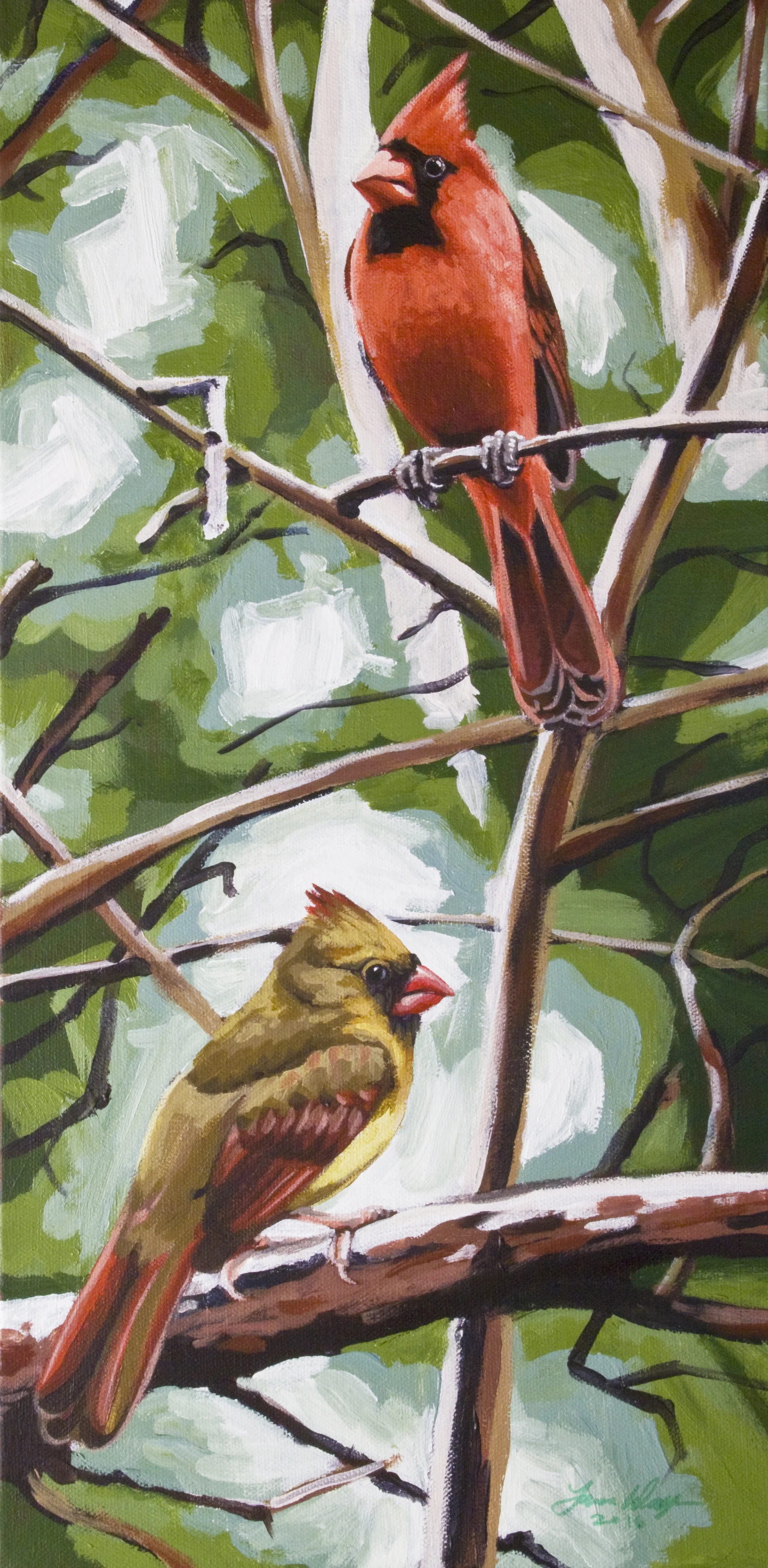 Northern Cardinal Pair