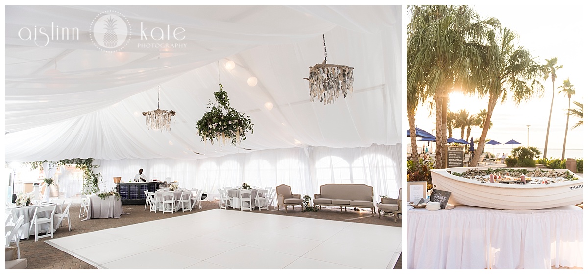 Portofino Island Resort | Tented Reception Site | Caroline + Joiner