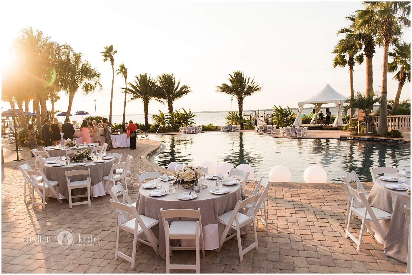 Portofino Island Resort | Lower Pool Deck | Caroline + Sam