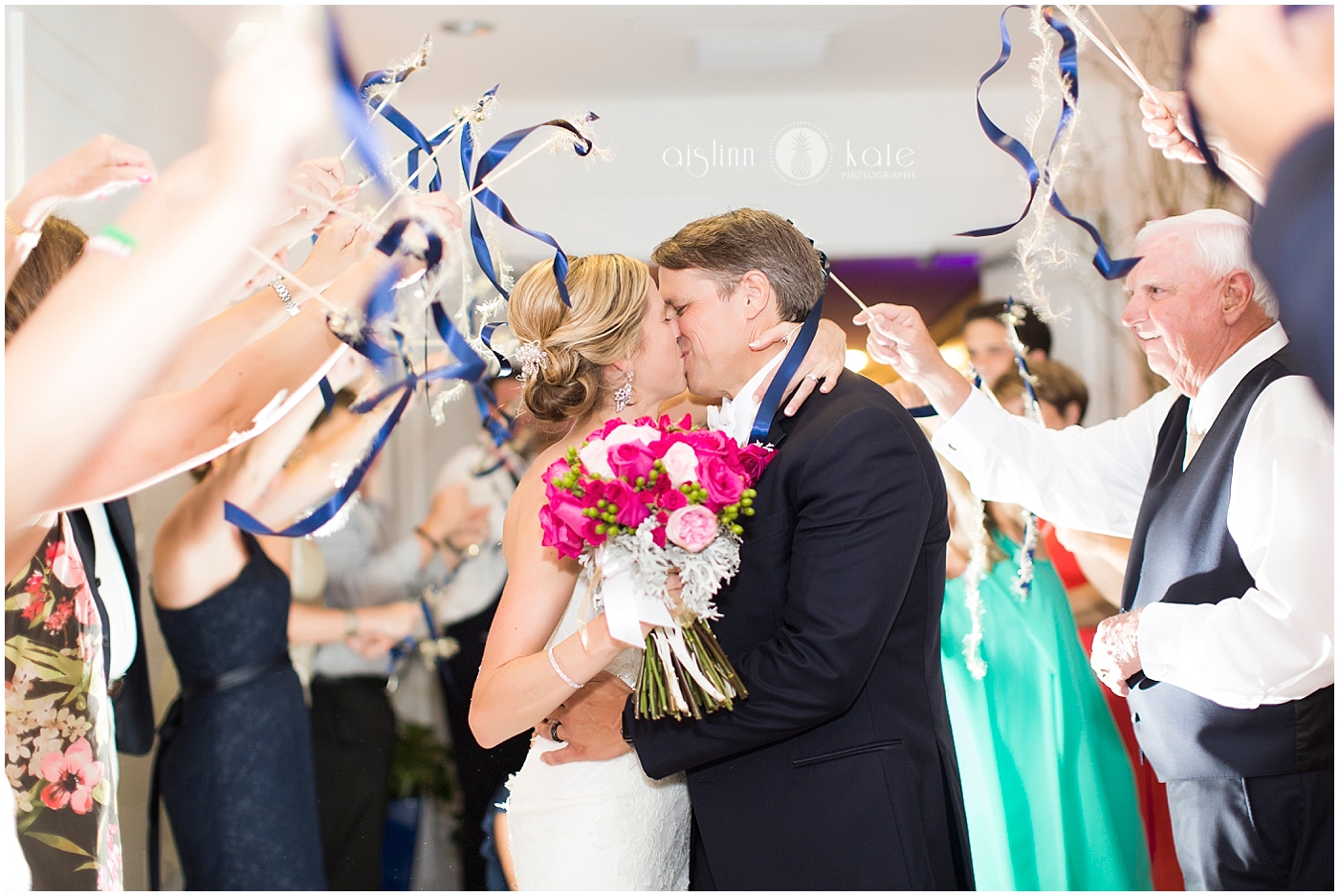 The Hilton on Pensacola Beach | Ribbon Wand Grand Exit | Kylee + Drew