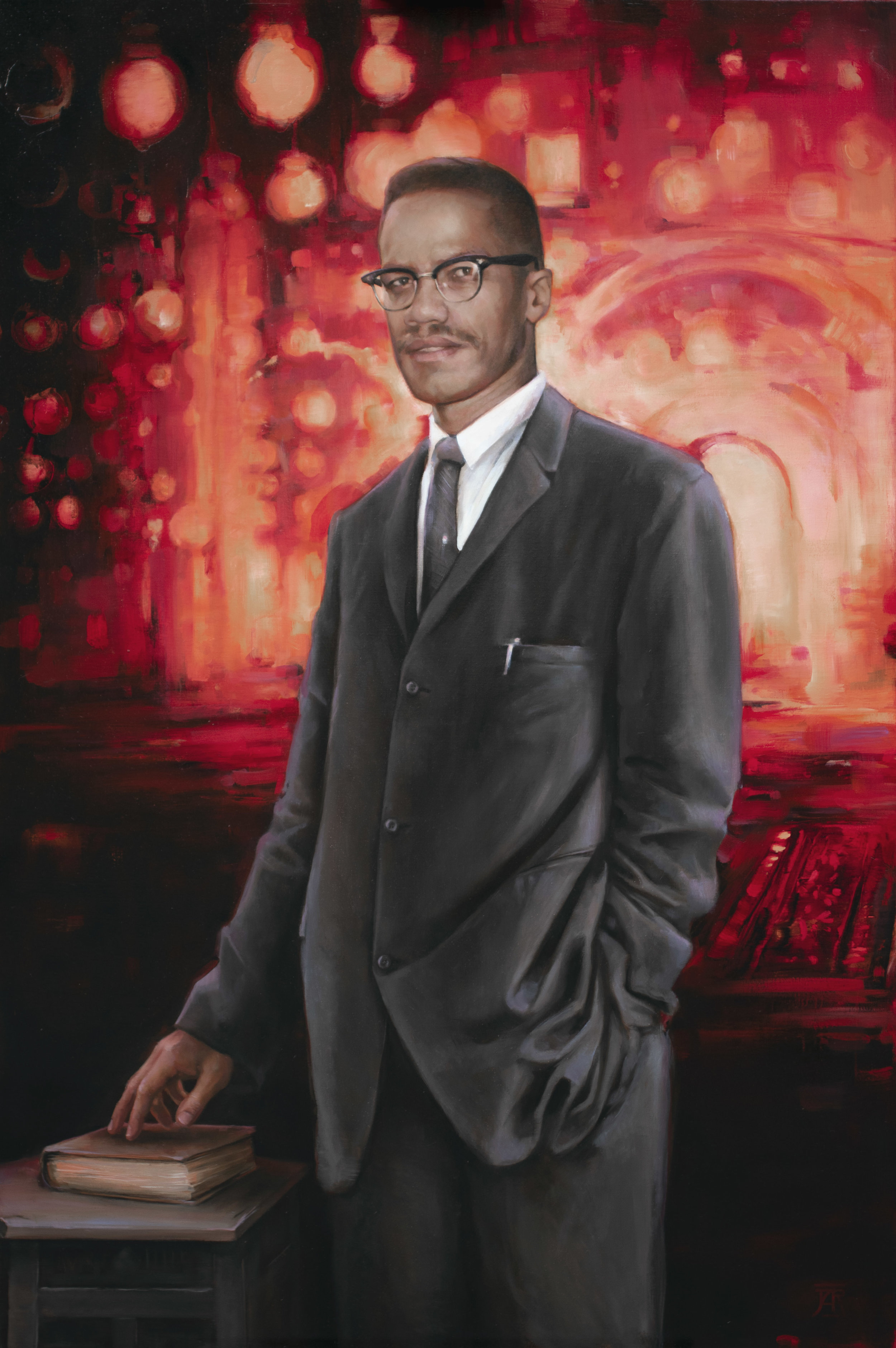 Malcolm X, Oil on Linen, 40"x 60", 2018