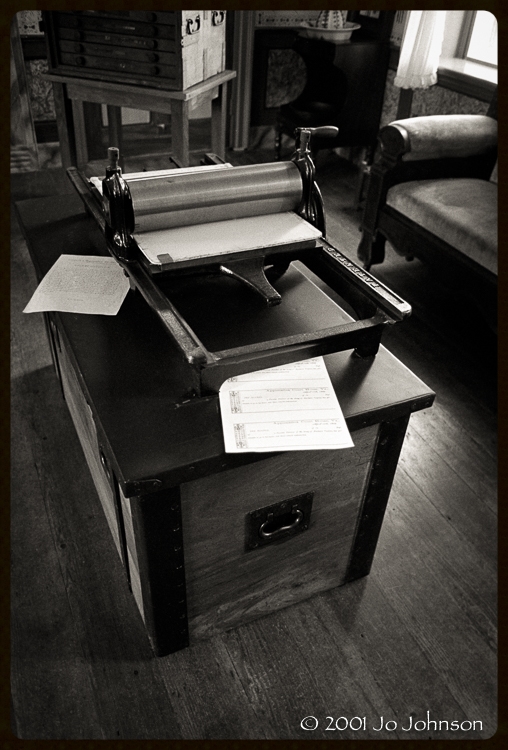 Printing press used for printing out furloughs for confederate troops (2001)
