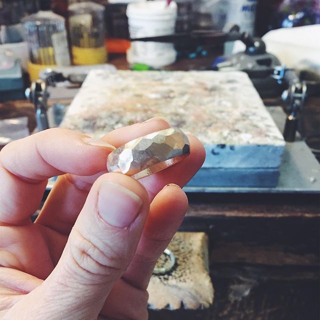 This is a process pic from a while back, I love looking through some of these that I&rsquo;ve taken over the years! It dawned on me that today marks 13 years since I first took a metal arts class in college, 9 years since I started my own little busi