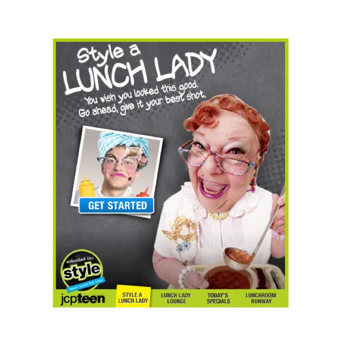 Style a Lunch Lady App | Role: Creative Director at Gigya | Client: J.C. Penney 