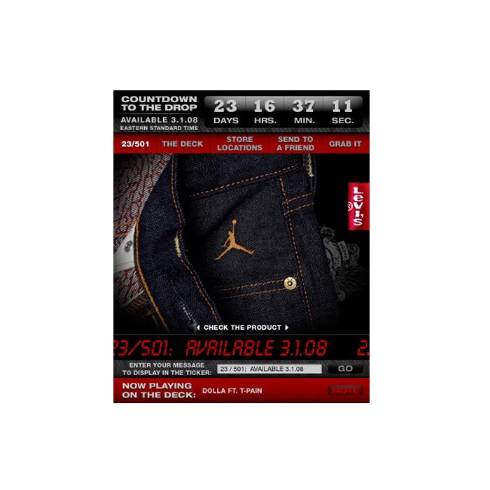Nike x Levis 23/501 | Role: Creative Director at Gigya | Client: Nike | Agency: Razorfish