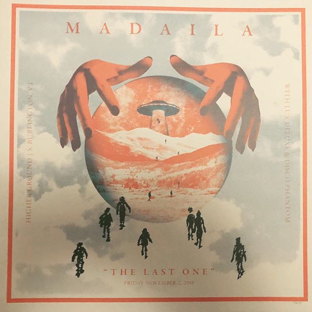Come get one of these limited screen printed posters made just for the show tonight! Designed by the marvelous @evoorhey and printed by our friends at @iskraprint. ⚡️⚡️🚨Also LOW TICKET ALERT!!! 🚨Get your tickets now cause this baby is close to sell out. See you tonight we love you all! ❤️🌟❤️ -Madaila @highergroundmusic #btv #madaila #thelastone
