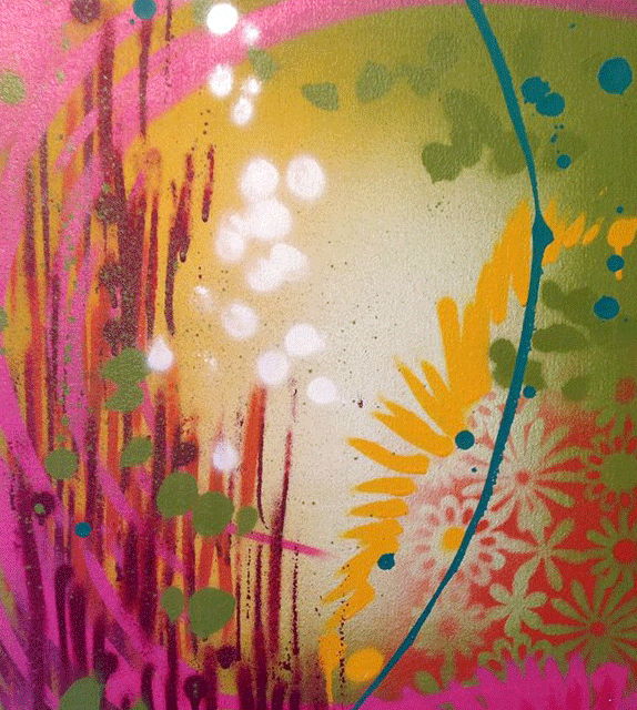 "Summer in the Jungle"-2013 / aerosol on canvas / Magnoliagraffita 