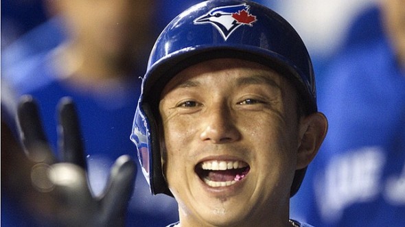 INF Munenori Kawasaki, one of the Blue Jays’ most popular player during the 2013 season, is back from triple-A Buffalo after INF Maicer Izturis was injured in Baltimore on Sunday
