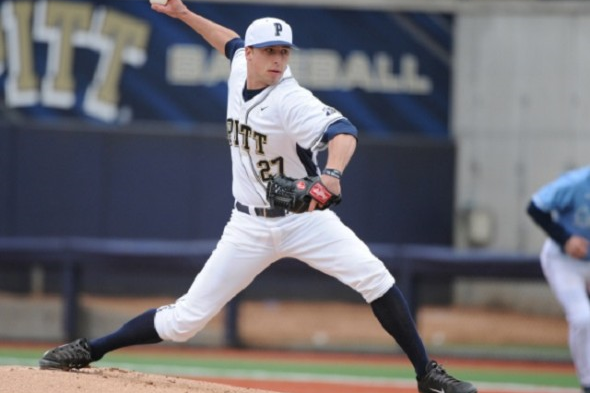RHP Marc Berube (Trois Pistoles, Que.) pitched the Pitt Panthers in an 8-4 win over the Wake Forest Demon Deacons, working 6 1/3 innings, allowing four runs — two earned — on eight hits and four walks while striking out three