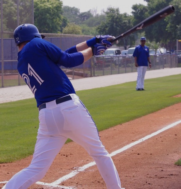  Steve Tolleson is back to replace injured Michael Saunders (Victoria, BC), above, who headed for the disabled list, while Preston Guilmet was designated for assignment.