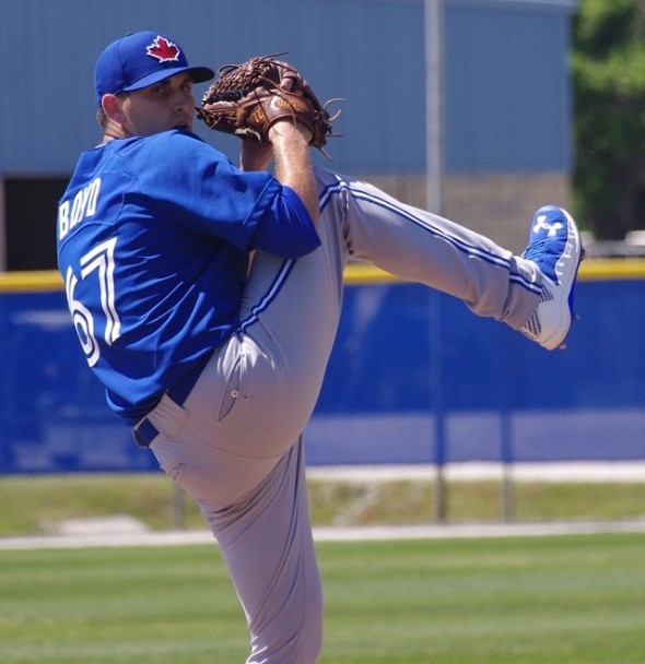 Matt Boyd allowed one unearned run on four hits striking out seven in five innings as the double-A New Hampshire Fisher Cats were edged 2-1 by the New Britain Rock Cats. Photo: Jay Blue.
