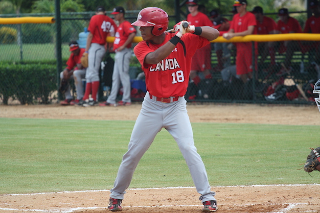 * Miles Gordon has enjoyed his trip to the Dominican spraying line drives to the gaps. Against the Tigers rookie-class Domincan Summer League team he homered on the second pitch of the game.