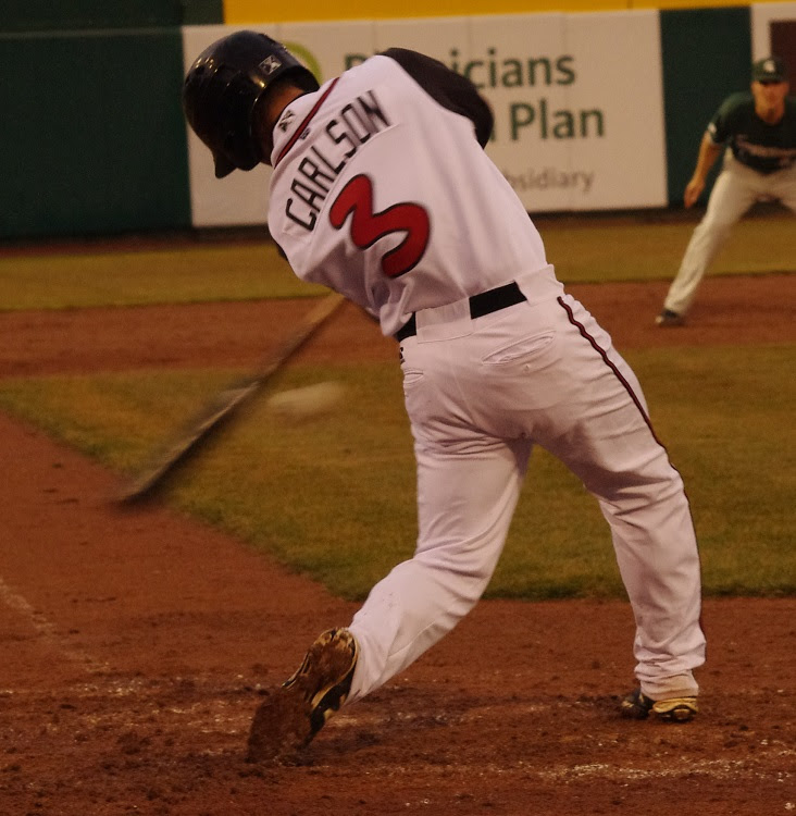 Chris Carlson had three RBIs as class-A Lansing edged Daytona.