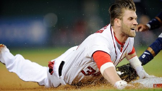 If you had your pick of young major leaguers, who would you chose? Mike Trout or Bryce Harper (above)?