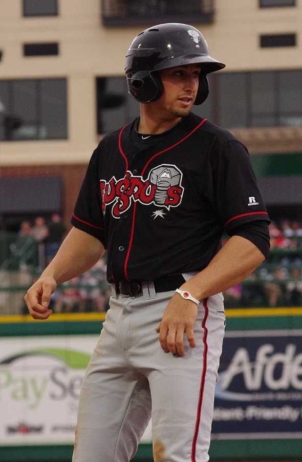Tim Locastro went 3/4 with a home run for the class-A Lansing Lugnuts in a loss. Photo: Jay Blue.