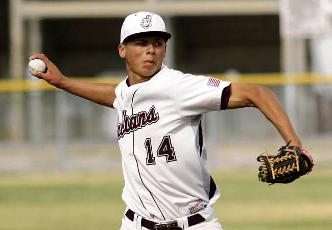  Justin Maese pitching for the Indians’ in El Paso was the Jays first pick of day 2.. (Rudy Gutierrez—El Paso Times)