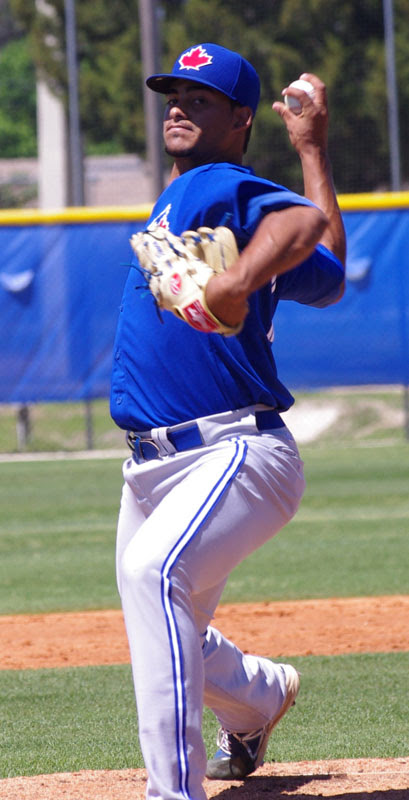 RHP Jesus Tinoco struck out 10 for class-A Lansing after allowing three runs to Cedar Rapids in the first inning. He pitched seven innings.Photo: Jay Blue.