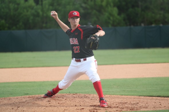 RHP Mike Soroka (Calgary, Alta.) has agreed to terms with the Atlanta Braves. Selected 28th over-all, he was given a $1.974,700 bonus. 