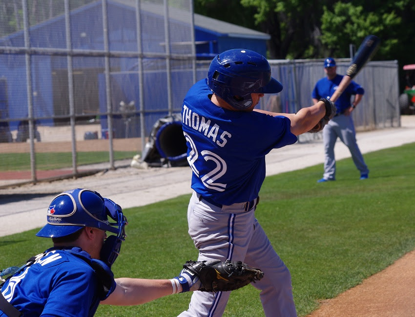 Lane Thomas hit his first homer for the Vancouver Canadians.