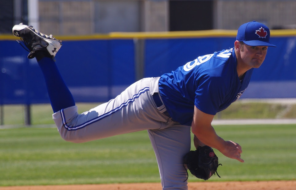 RP Brad Allen worked a perfect three innings, striking out four for class-A Dunedin. Photo: Jay Blue.