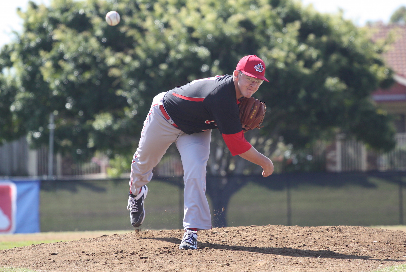 RHP Josh Burgmann (Nanaimo, BC) was on the mound as Canada opened its eight-game exhibition series against Australia leading into the World Cup in Osaka, Japan.