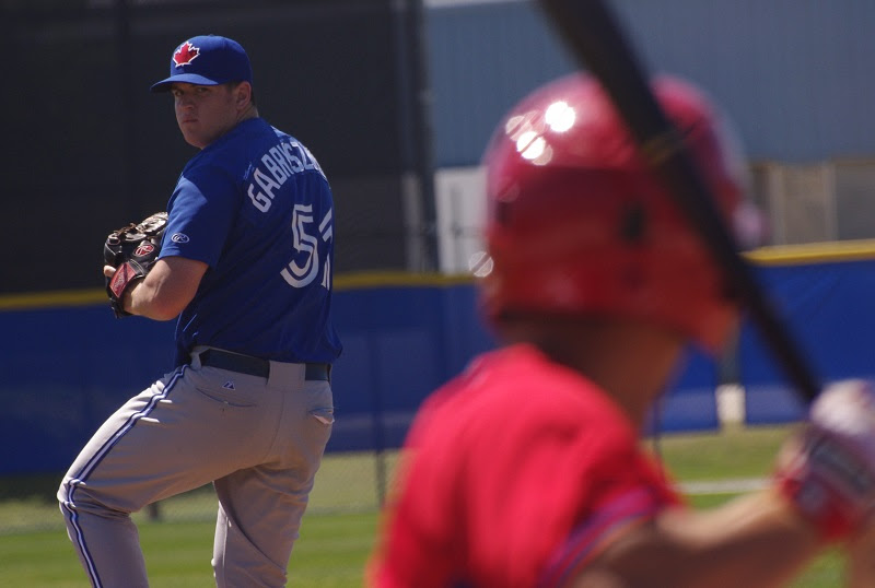 RHP Jeremy Gabryszwski threw seven scoreless striking out six for class-A Dunedin. Photo: Jay Blue.