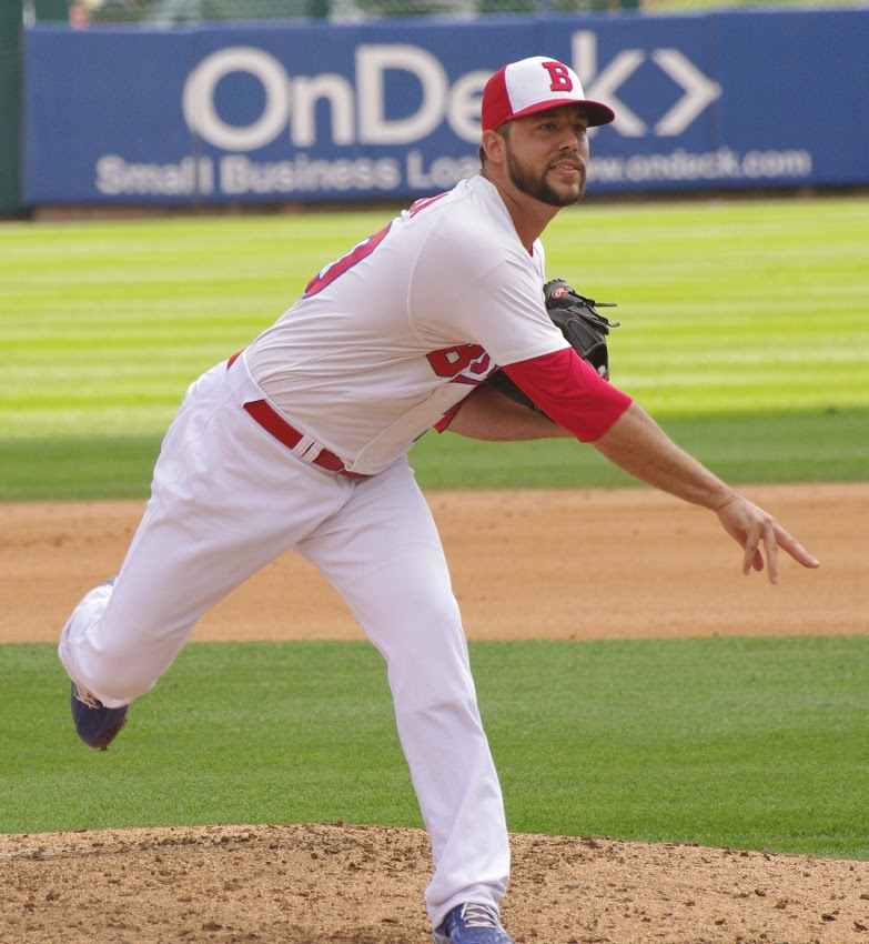 Ryan Tepera pitched three innings of relief for the triple-A Buffalo Bisons in a win over Syracuse. Photo: Jay Blue. 