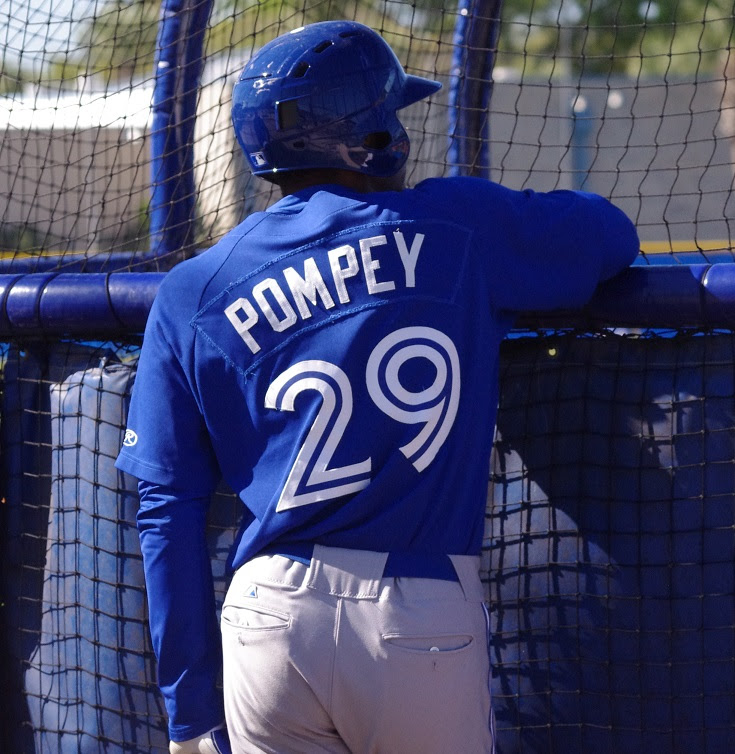 Dalton Pompey (Mississauga, Ont.) had two of the hits for triple-A Buffalo. Photo: Jay Blue.