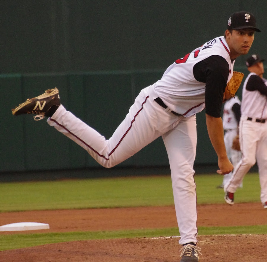 RHP Tom Robson (Ladner, BC) allowed six hits and one run in five innings, striking out six and not walking a man for class-A Lansing. Photo: Jay Blue.