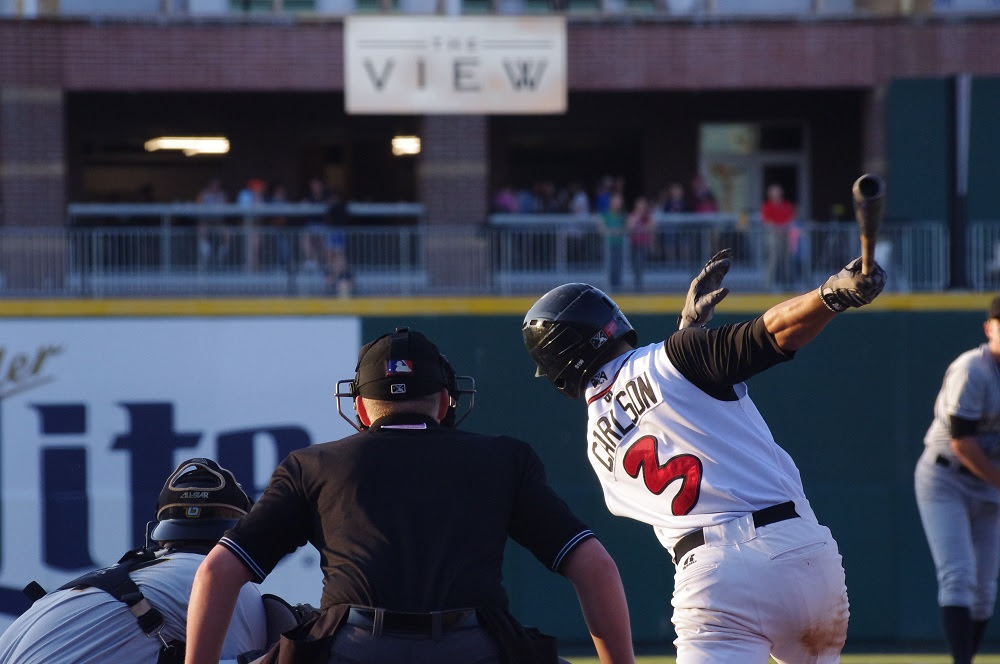 Chris Carlson was 3-for-4 with a double for the class-A Lansing Lugnuts. Photo: Jay Blue.