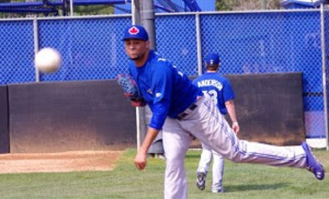 RP Luis Perez pitched five hitless innings for double-A New Hampshire. Photo: Jay Blue.