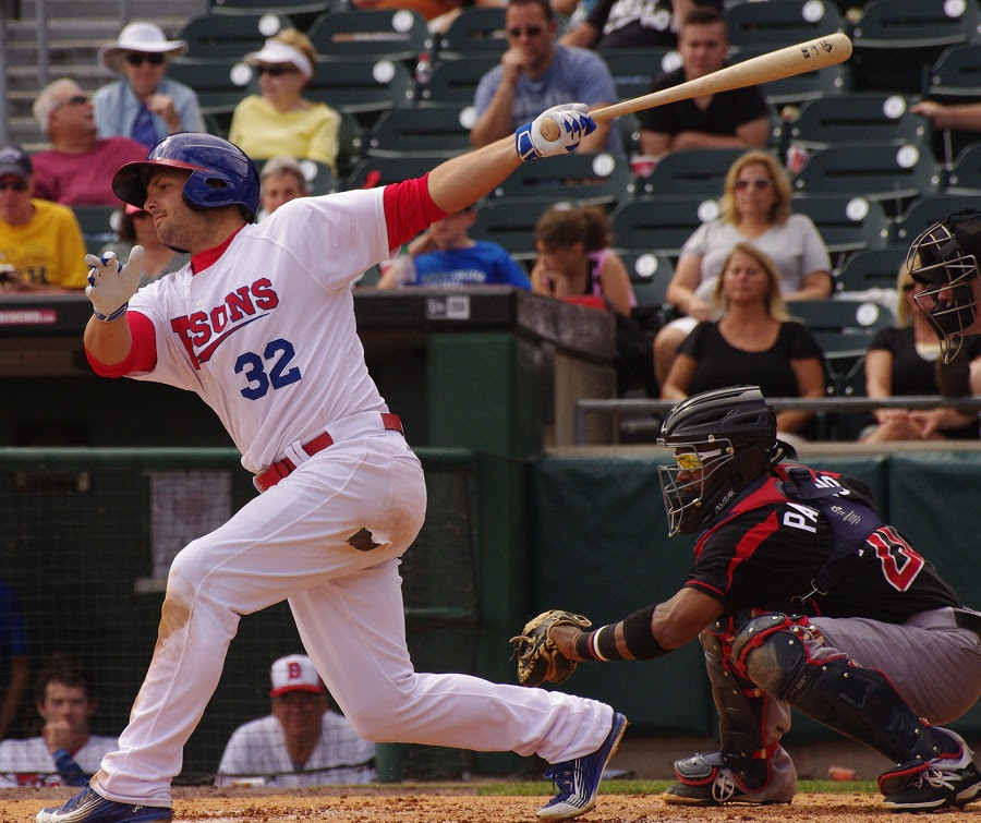 Chris Heisey hit his second home run and walked twice for the triple-A Buffalo Bisons. Photo: Jay Blue.