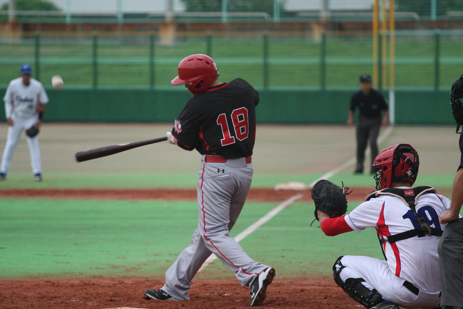 Cooper Davis (Mississauga, Ont.) homered for Canada's lone run in an 11-1 loss to Cuba at the 18U World Cup.