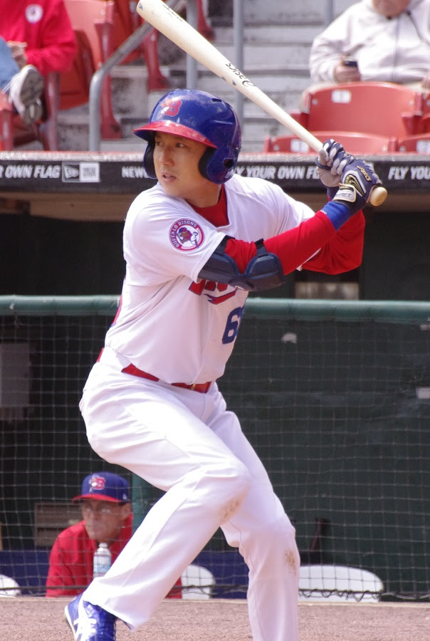 Popular INF Munenori Kawasaki is one of the September call-ups from triple-A Buffalo. Photo: Jay Blue.