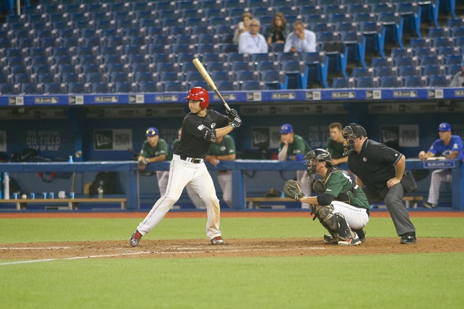C Andrew Yerzy (Toronto, Ont.) of the Toronto Mets, was in the lineup for Ontario Black ... just as he was in 2013 in the only other meeting between two Ontario teams. Photo: Tyler King.