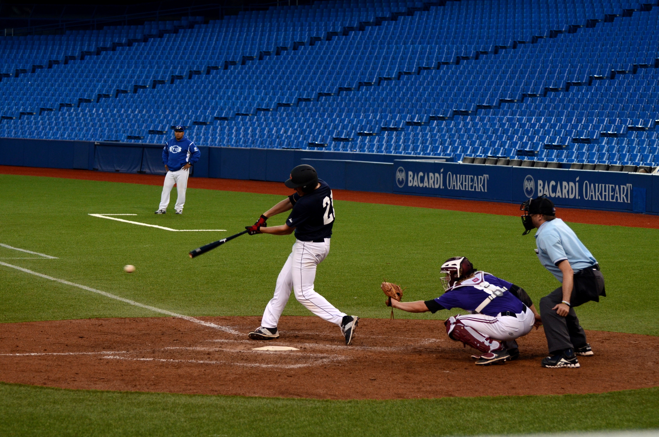 Jameson Hart (Sarnia, Ont.) of the Great Lake Canadians, was 2-for-4 with two RBI and a stolen base in a 4-1 win for Futures Navy. Photo Credit: Jonathan Soveta 