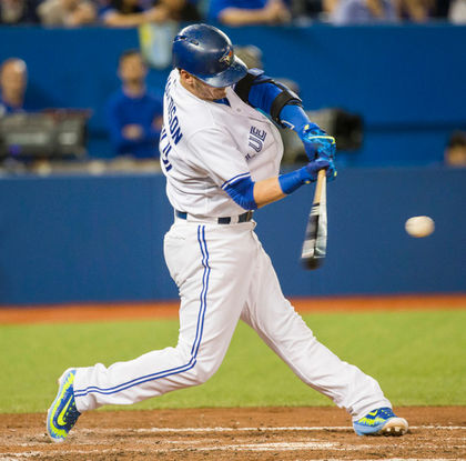 DH Josh Donaldson swing so hard he billows his shirt ... hitting his 40th. 