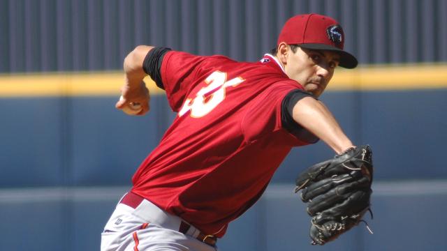 LHP Brandon Mann, shown here at double-A Altoona, has been signed by the Oakland Athletics. Photo: Lianna Holub/MiLB.com.