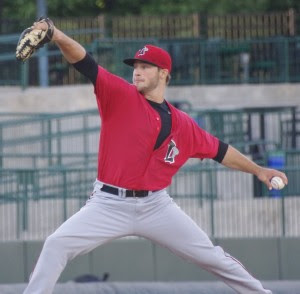 LHP Shane Dawson (Drayton Valley, Alta.) was Jay Blue's Pitcher of the Year at class-A Lansing. Photo: Jay Blue. 
