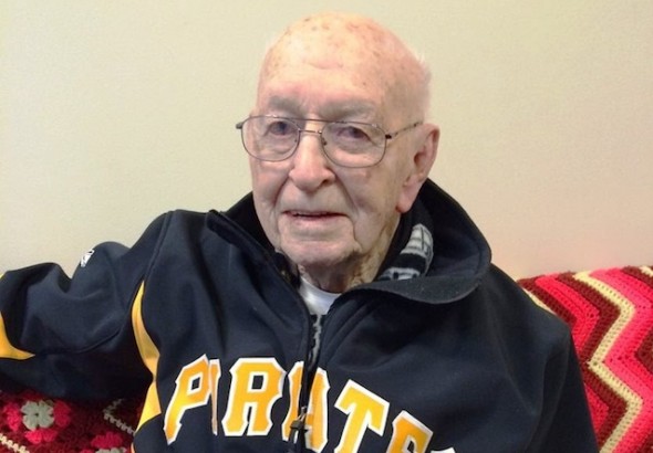 * Elmer Gray, 91, passed away Monday night and a moment’s silence was observed for the Pittsburgh Pirates scout, with Elmer’s picture on the Jumbotron before Tuesday’s game at PNC Park. The picture above was taken at Pittsburgh International Airport on Jan. 18 heading to the Professional Baseball Scouts Foundation banquet in Beverley Hills, Calif. This story is from May the last time we spoke. Main photo: Pittsburgh International Airport Timeline Photos. ...