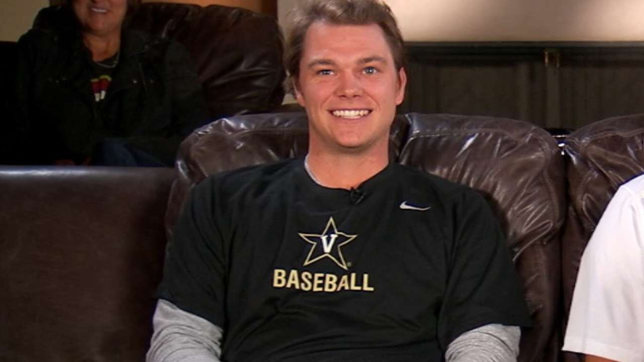 Oakland's Sonny Gray and Price shared a couch with David Price and his doggie Astro.