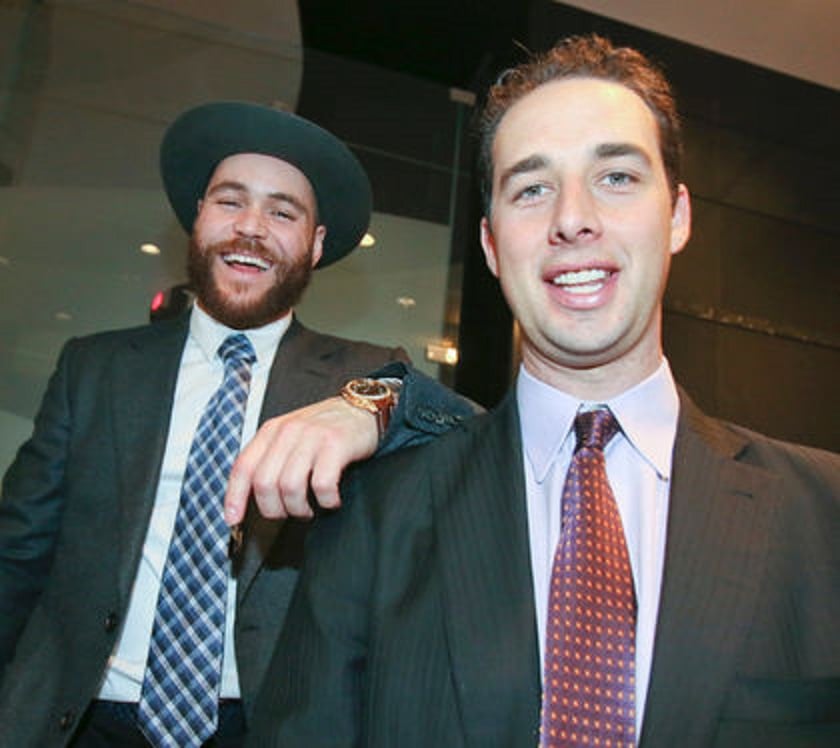 Blue Jays C Russell Martin has company on the Baseball Canada Wall of Excellence after he was joined by LHP Jeff Francis. Photo: Veronica Milne. 