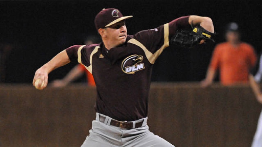 RHP Brayden Bouchey (White Rock, BC) starts Game 3 of the season for the Louisiana-Monroe Warhawks against the Southeastern Louisiana Lions.